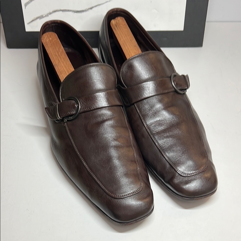 Salvatore Ferragamo Brown Leather Loafers